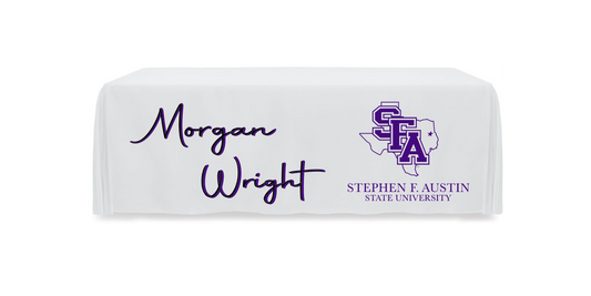 Custom Stephen F. Austin tablecloth Morgan Wright