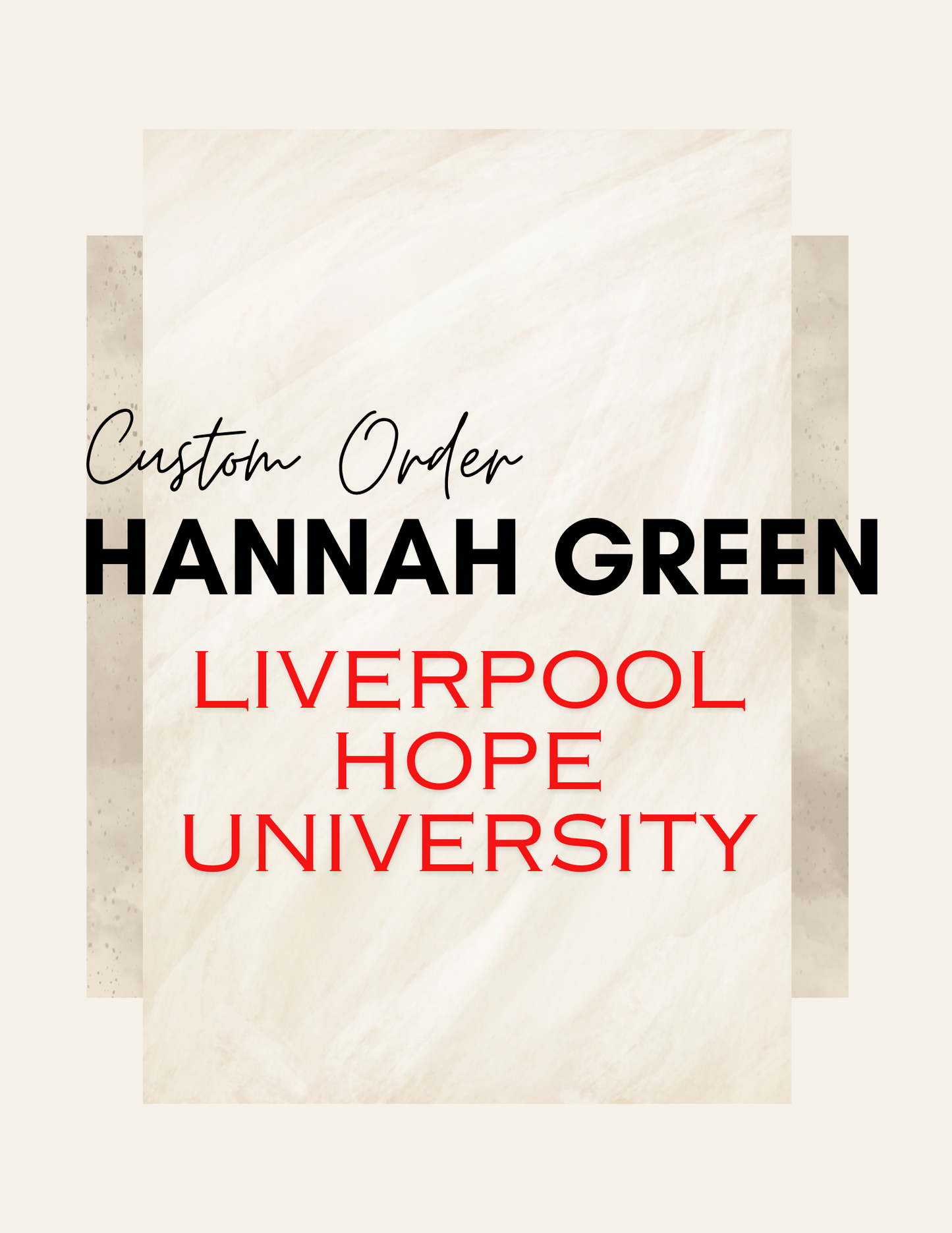 Custom Order Hannah Green